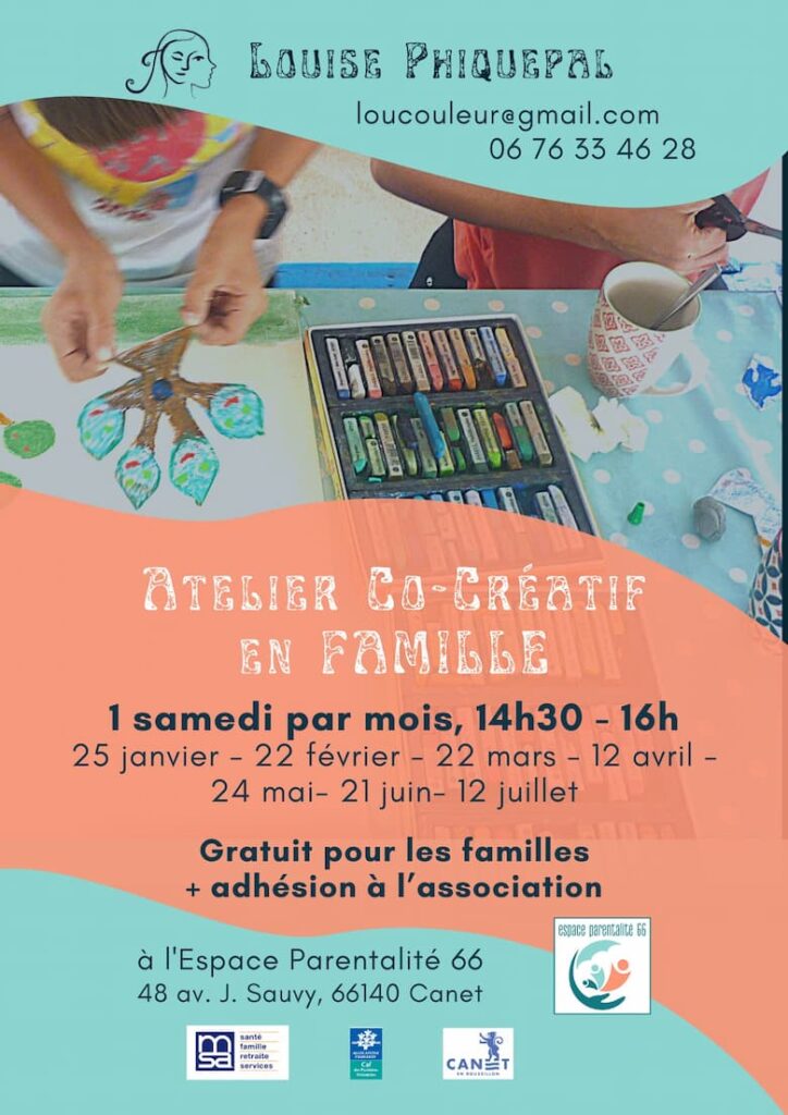 Programme des ateliers cocréatifs en famille 2025 à Canet en Roussillon